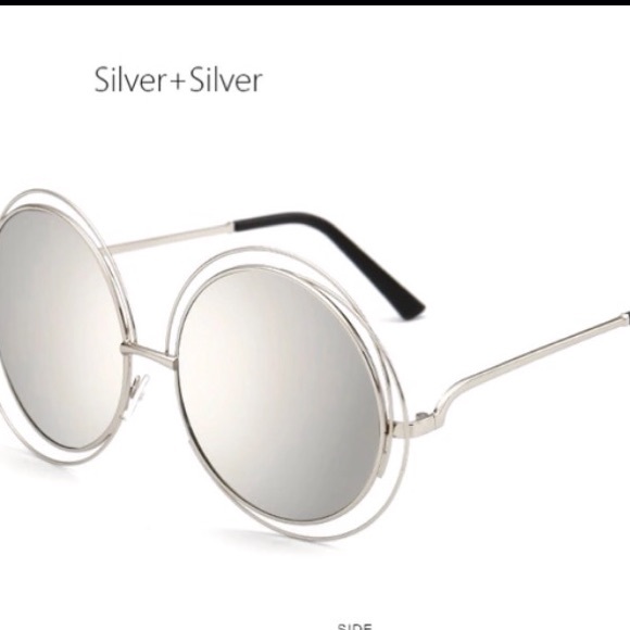 ASOS Accessories - Oversized round sunglasses silver