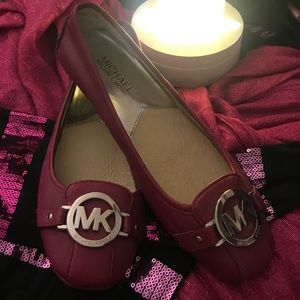 Michael Kors Fulton Moc Flats-Raspberry-Size 6M