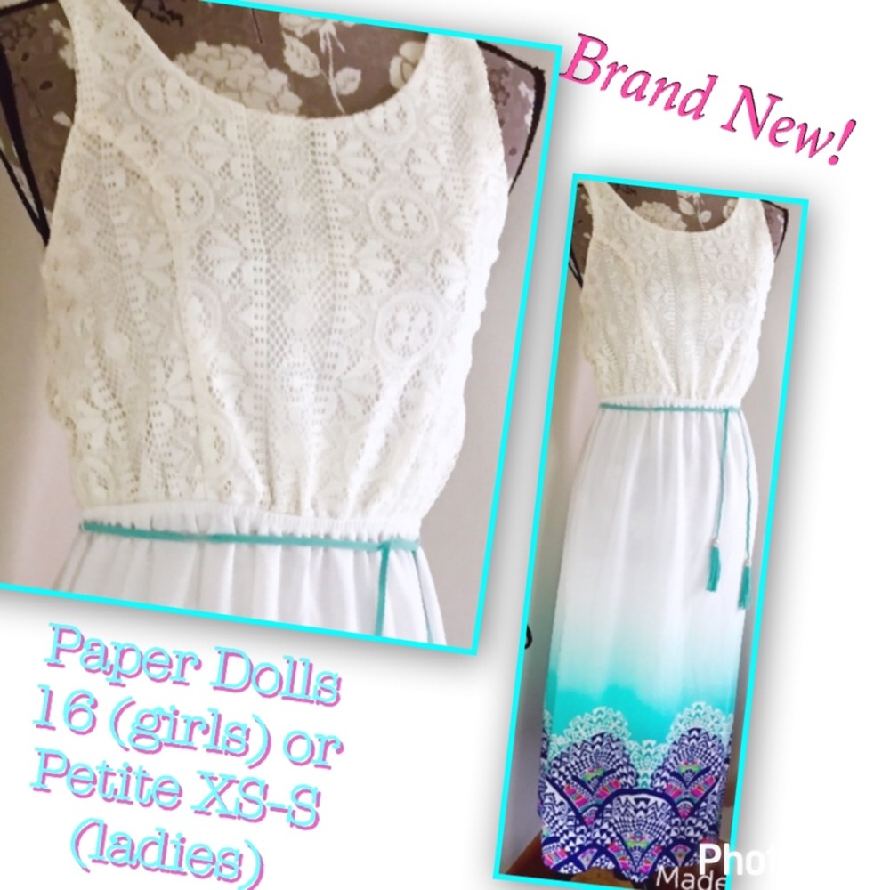 Stunning Colorful Sleeveless Petite Maxi Dress! XS