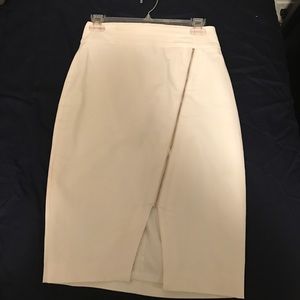 Bebe white skirt with slit