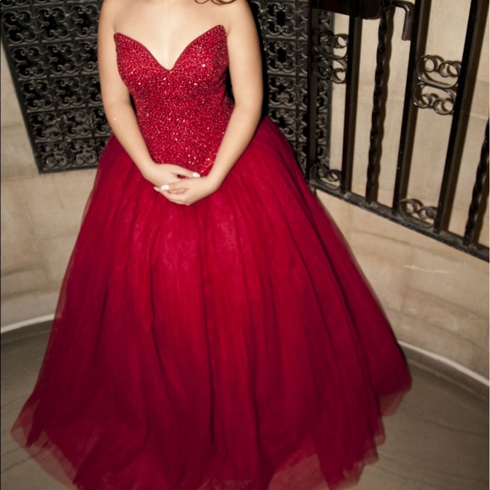 Red gown