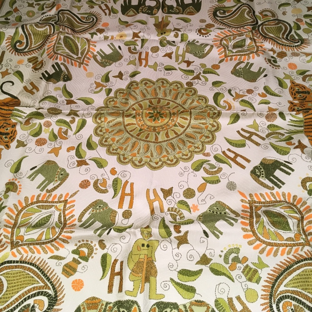 BNIB Hermes Carre Kantha silk scarf