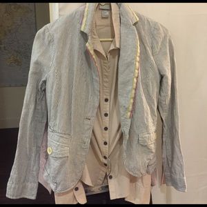 Anthropologie Cartonnier striped blazer