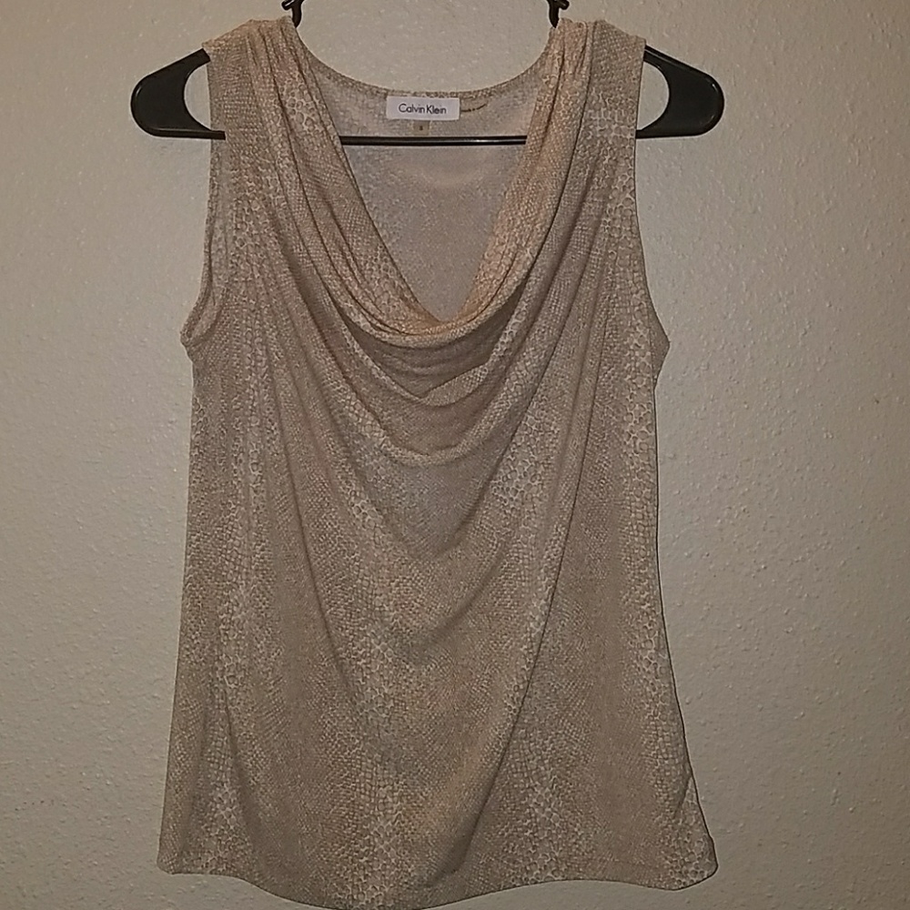 Calvin Klein snake print sleeveless S blouse