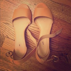 J. Crew tan nude wedge sandals