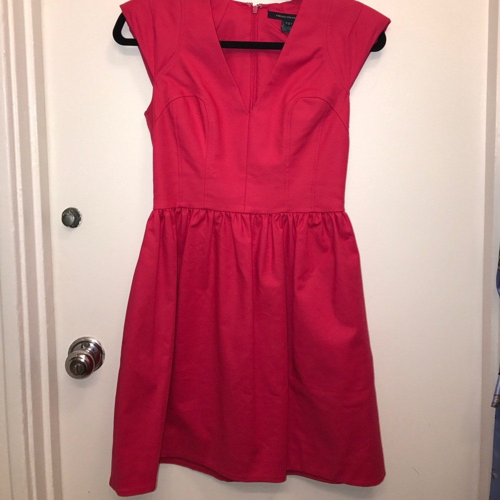 French Connection 💓 Bright pink dress! Size 4
