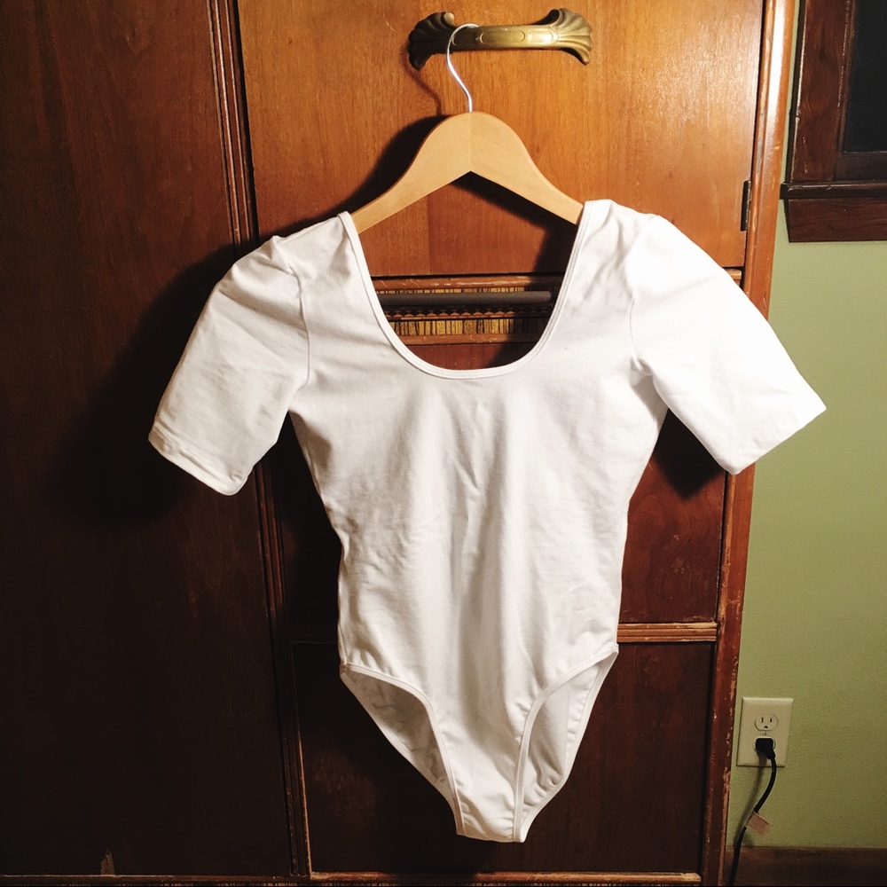 NWT white aa bodysuit