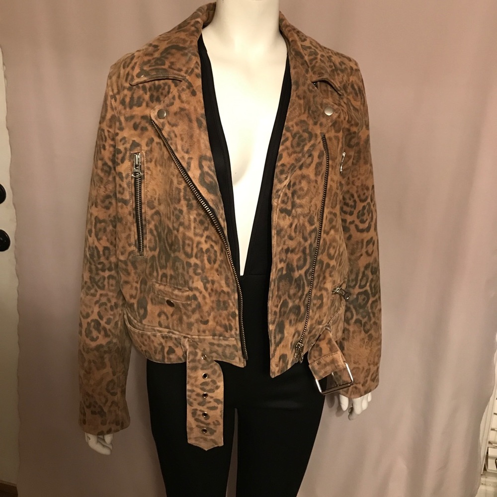 Nasty Gal Collection Cheetah Moto Jacket