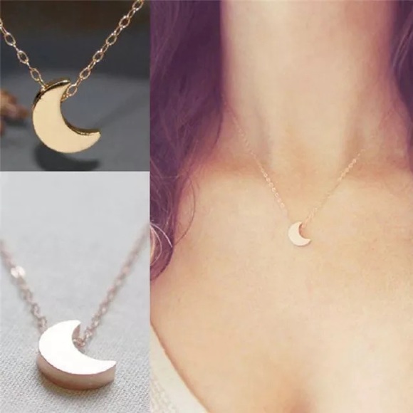 Urban Outfitters Jewelry - Dainty tiny gold color crescent moon necklace
