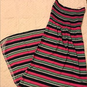 GAP strapless colorful maxi dress