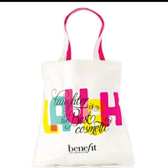 NEW Benefit large Laghter Tote NWT - Picture 1 of 3