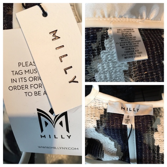 MILLY BLUE & WHITE CHEVRON TOP - Picture 4 of 6