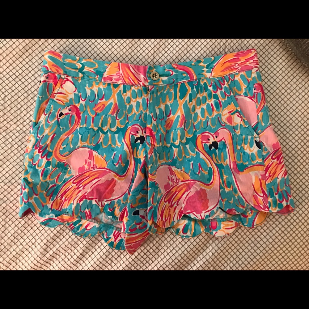 "Peel & Eat" Lilly Pulitzer buttercup shorts🦐🌴🌞