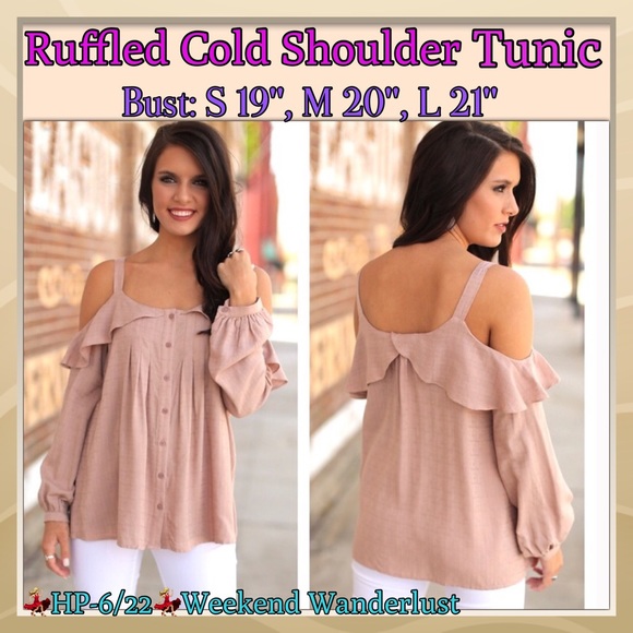 NEW✔️ Gorgeous Ruffled Cold Shoulder Top, 
💃🏼HP - Picture 2 of 4