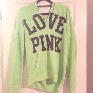 LOVE PINK neon green pullover