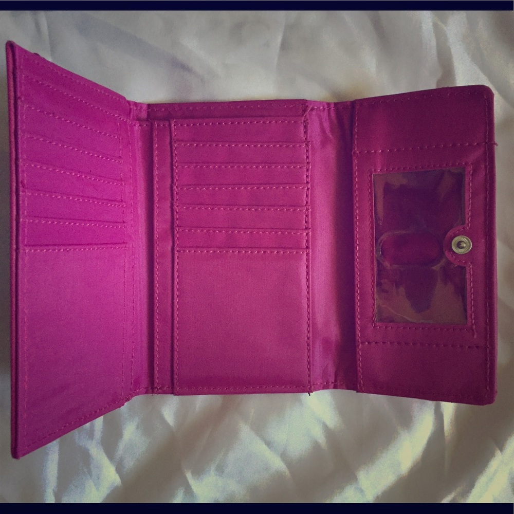Brand New Pink Leather Trifold Wallet