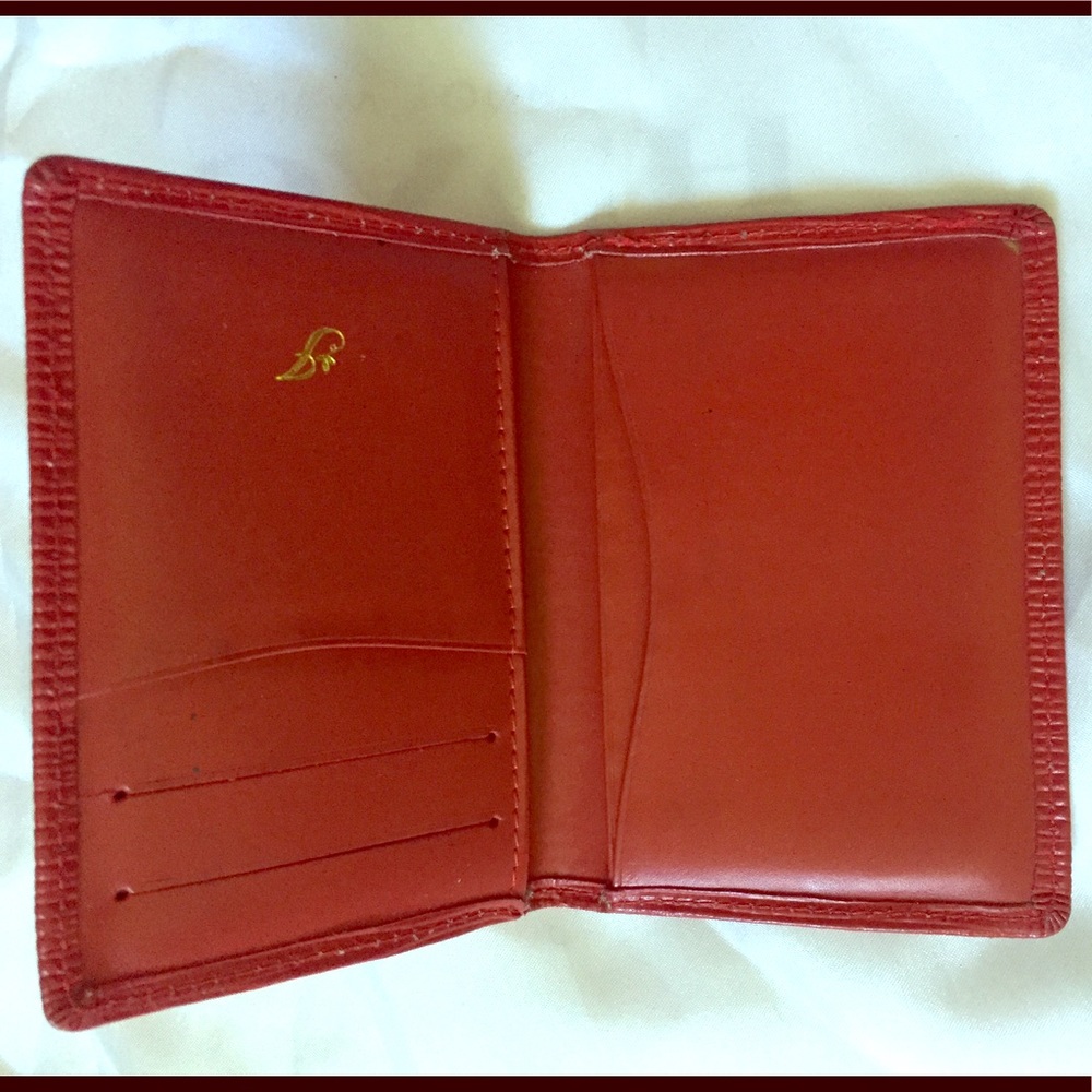 Elegant Red Leather Card holder