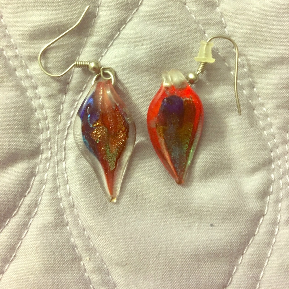 Blown glass earrings