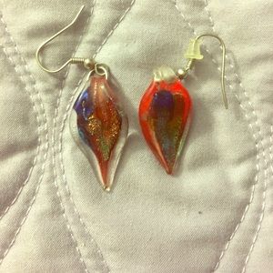 Blown glass earrings
