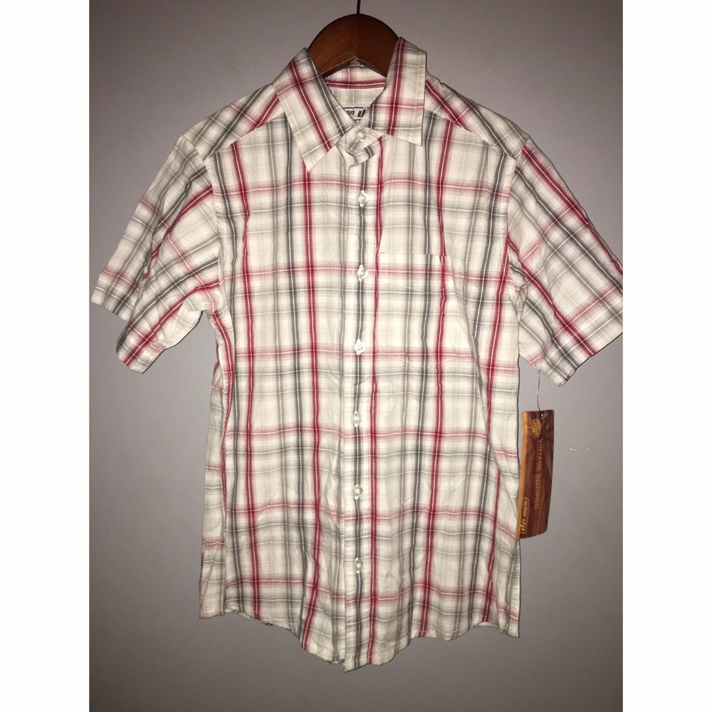NEW Boys Short Sleeve Button Down Sz 8