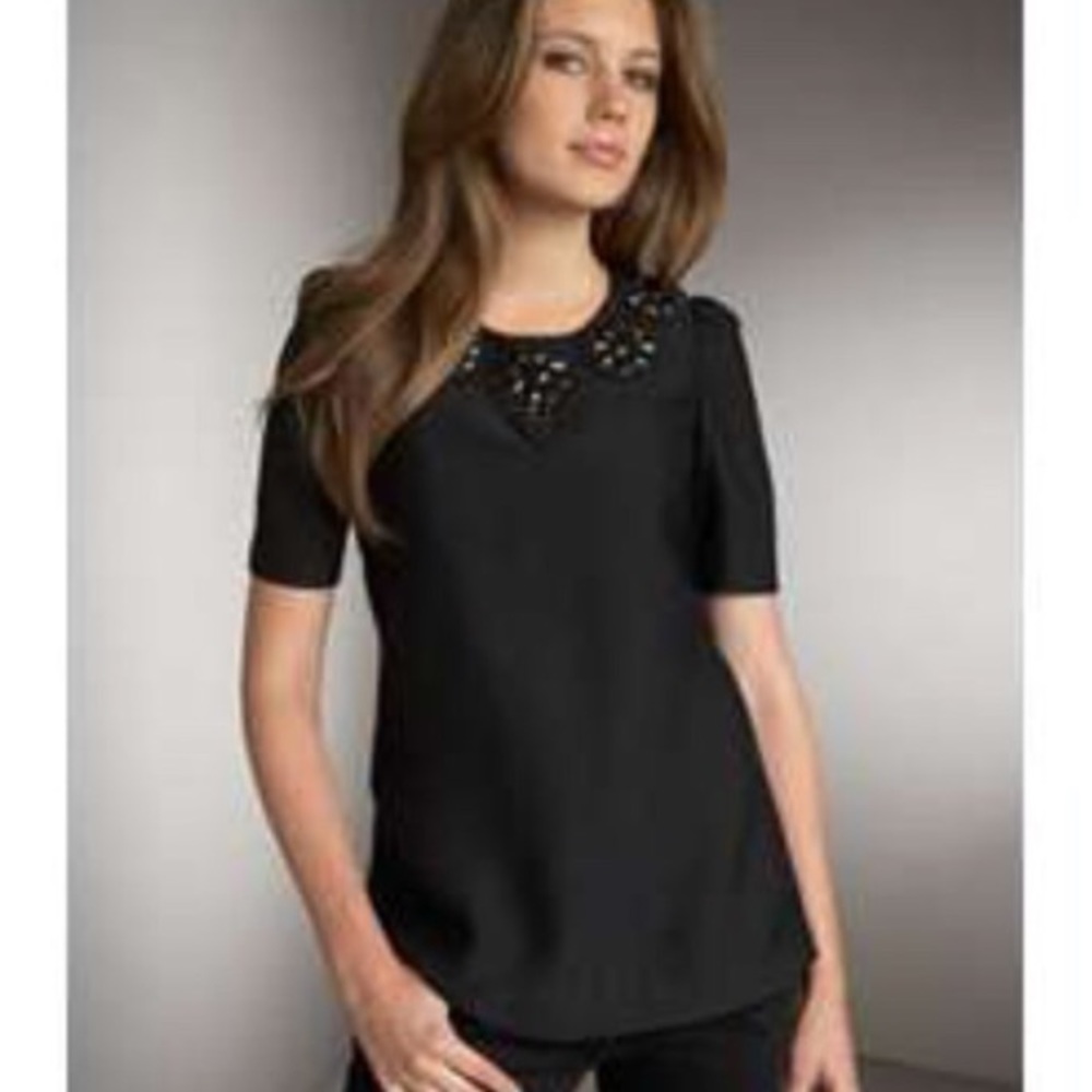 Karta rare jeweled black top! (Before Kate Spade)