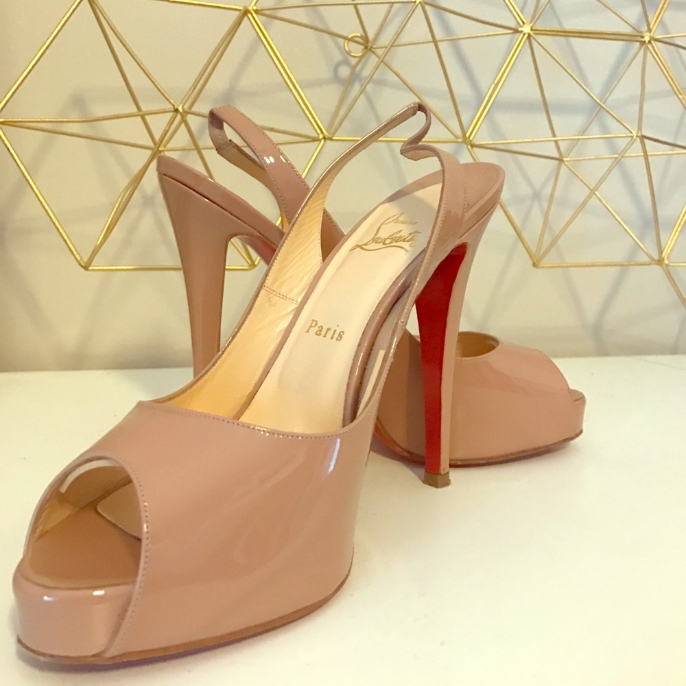 Christian Louboutin Slingback Peeptoe Pumps