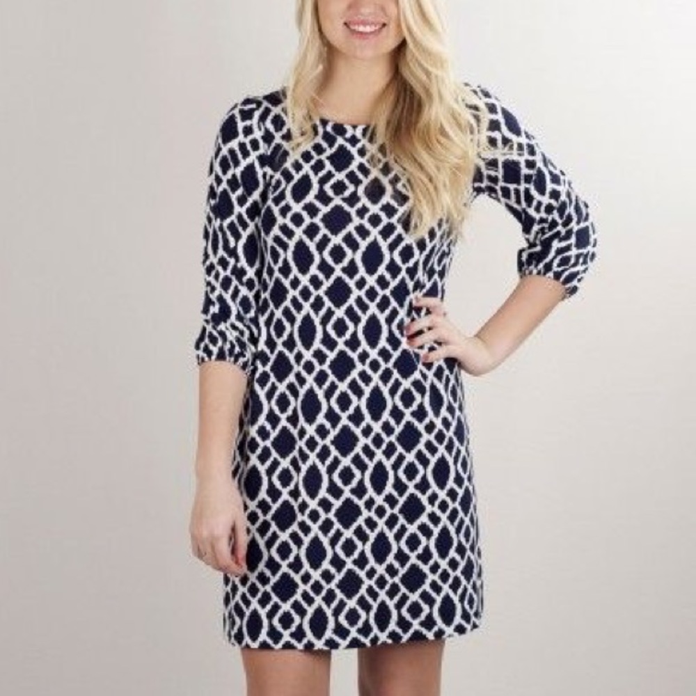 Hourglass lily navy dress