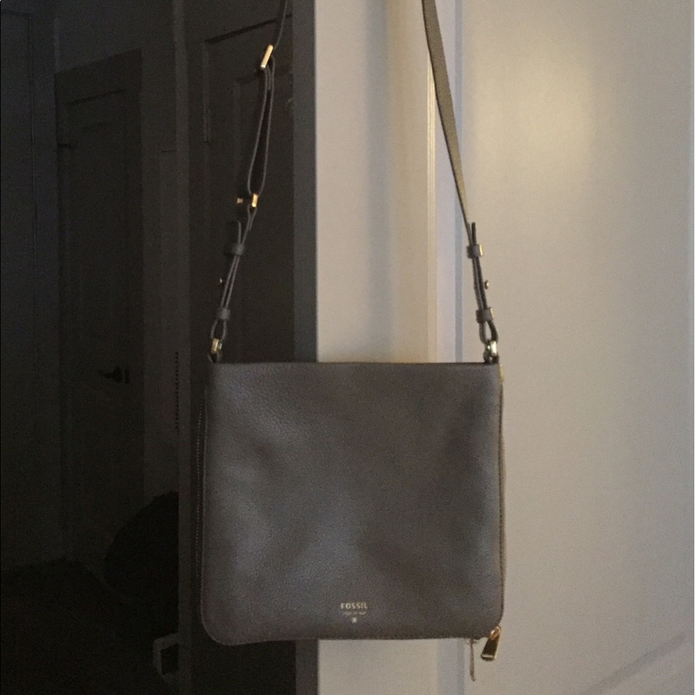Fossil Gray Crossbody Purse