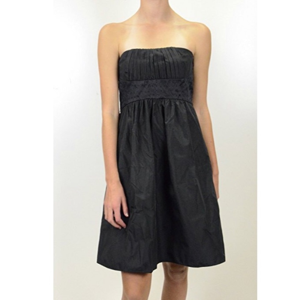 BCBGMaxazria Black Strapless Cocktail Dress