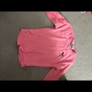 Pink sweater. No hood!