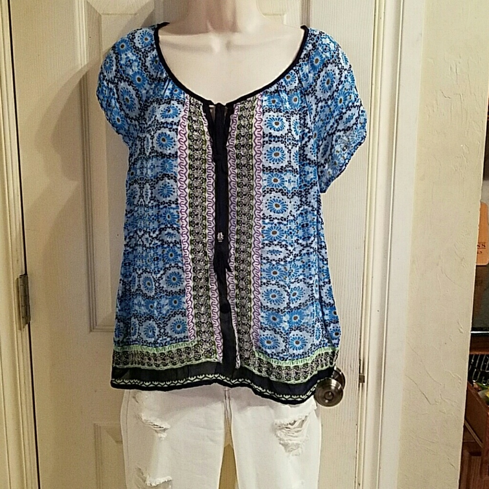 BILLA Short sleeve top SZ MEDIUM