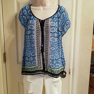 BILLA Short sleeve top SZ MEDIUM