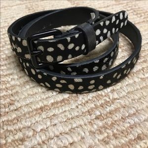 Gap genuine calf hair and leather belt