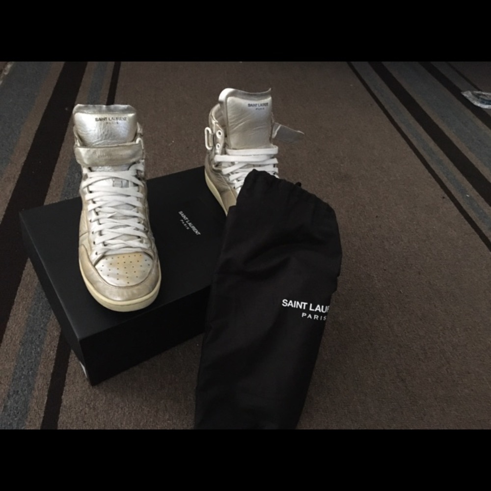Saint Laurent high top court sneakers - Picture 3 of 5