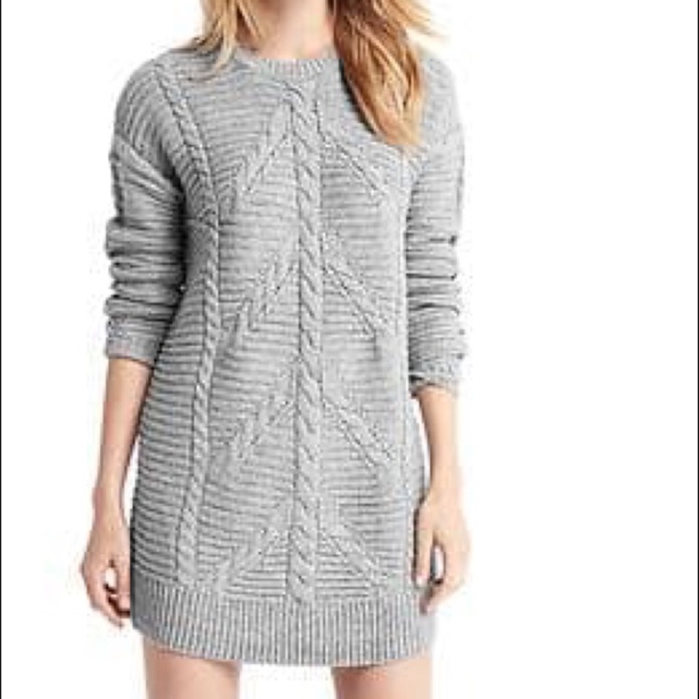Gap Plait Cable Knit Sweater Dress
