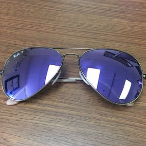 Purple Polarized Aviator Raybans-100% Authentic