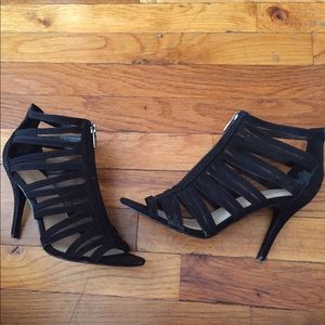 Black strappy heels