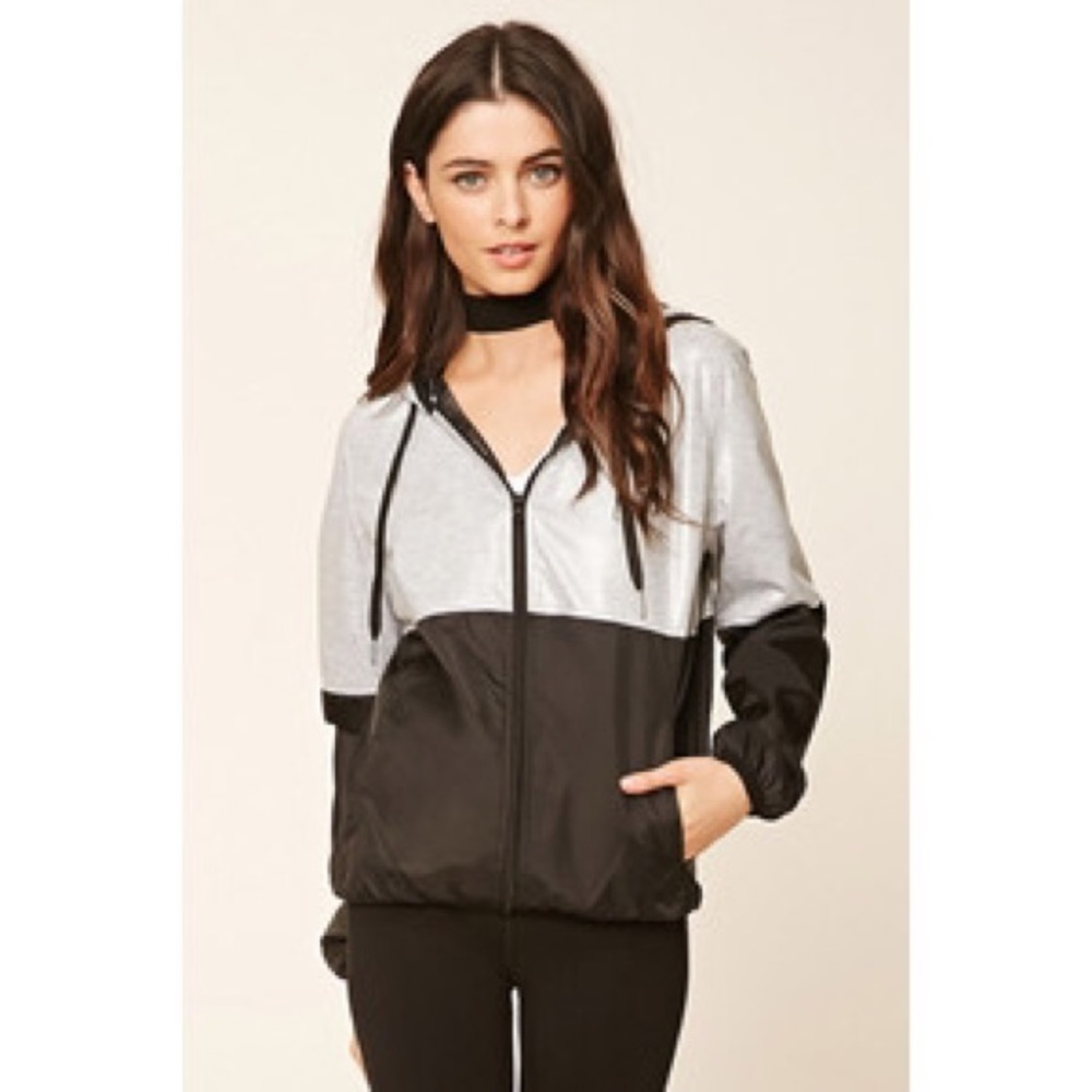 💗Heathered-Panel Windbreaker💗