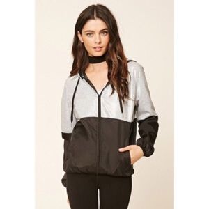 💗Heathered-Panel Windbreaker💗