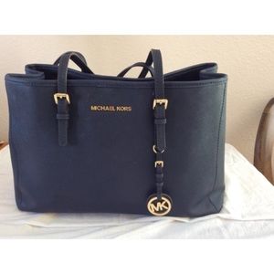 Navy blue Michael amped Tote