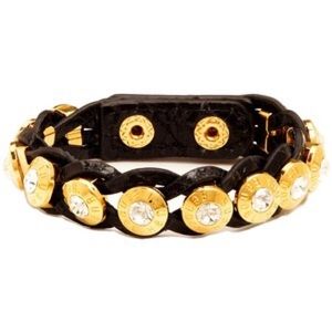 Henri Bendel Leather Rivet Wrap Bracelet