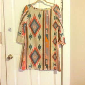Aztec print dress