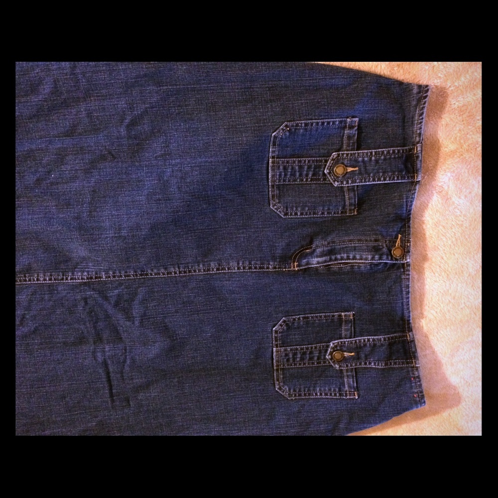 Long Denim Skirt