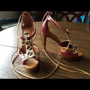 Ankle Strap/Lace Up Sandal