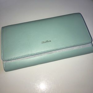 Max Mara Wallet SS17 - light blue/aqua color.