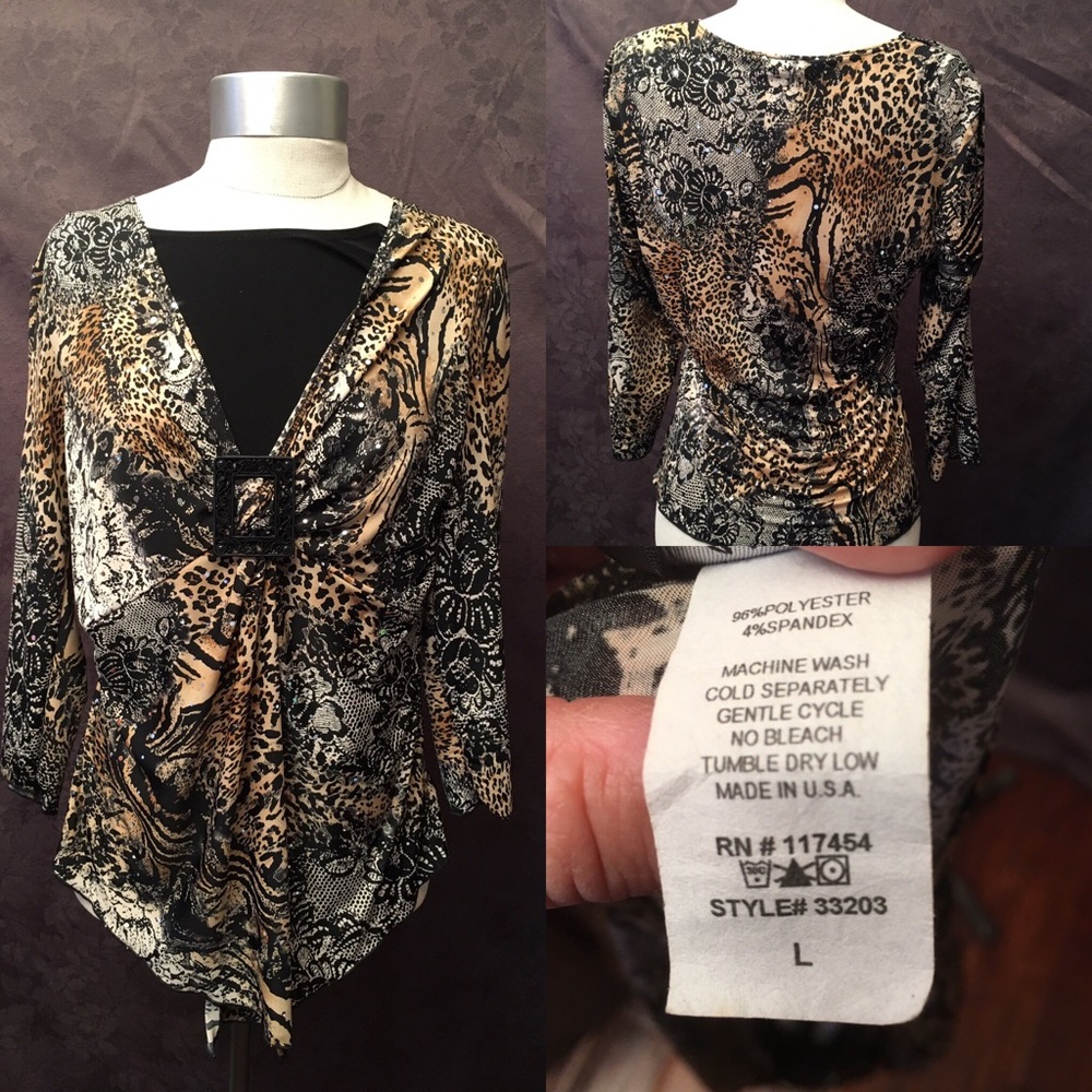 Shimmery evening blouse