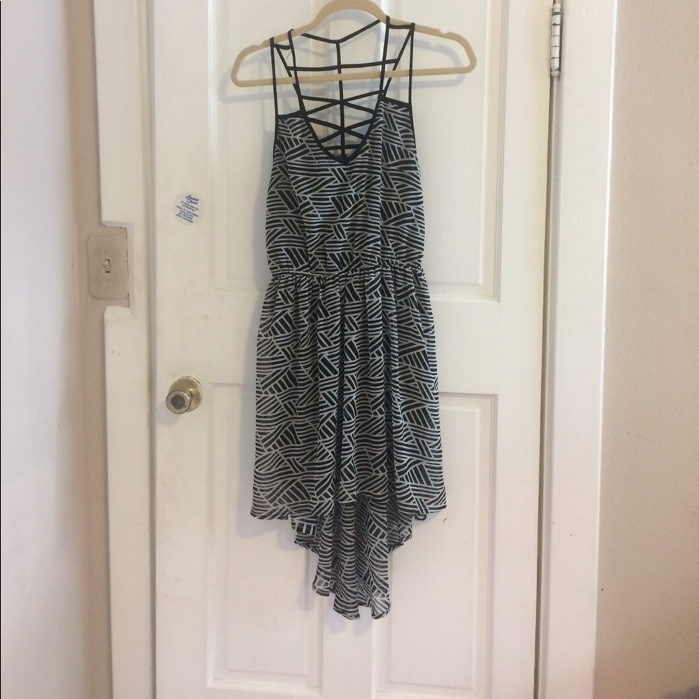 Black & White High low dress