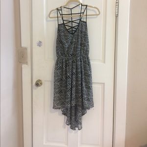 Black & White High low dress