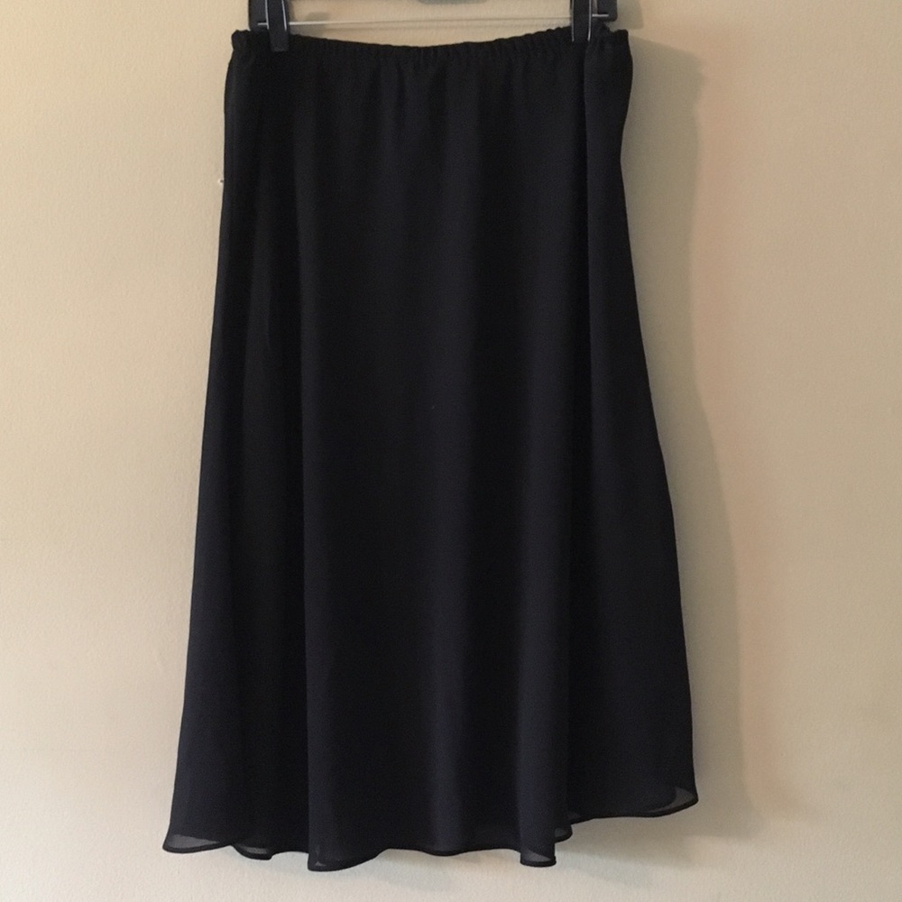 16WP Emma James Black Sheer Long Skirt