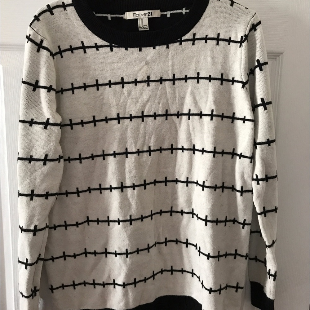 Black and white sweater